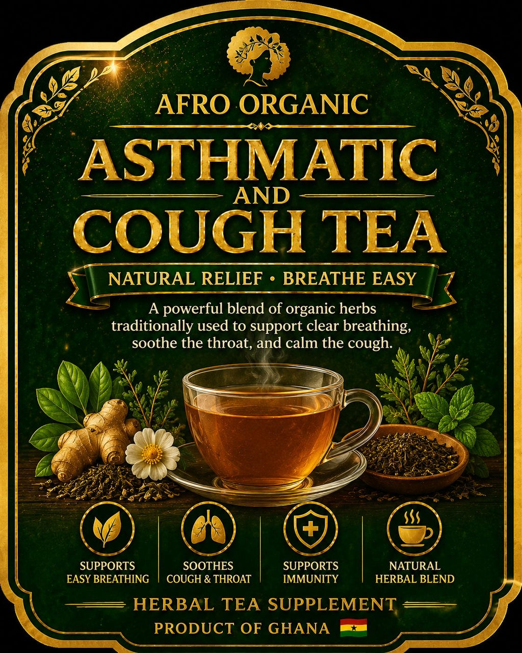 Afro Organic ASTHMATIC And Cough Tea