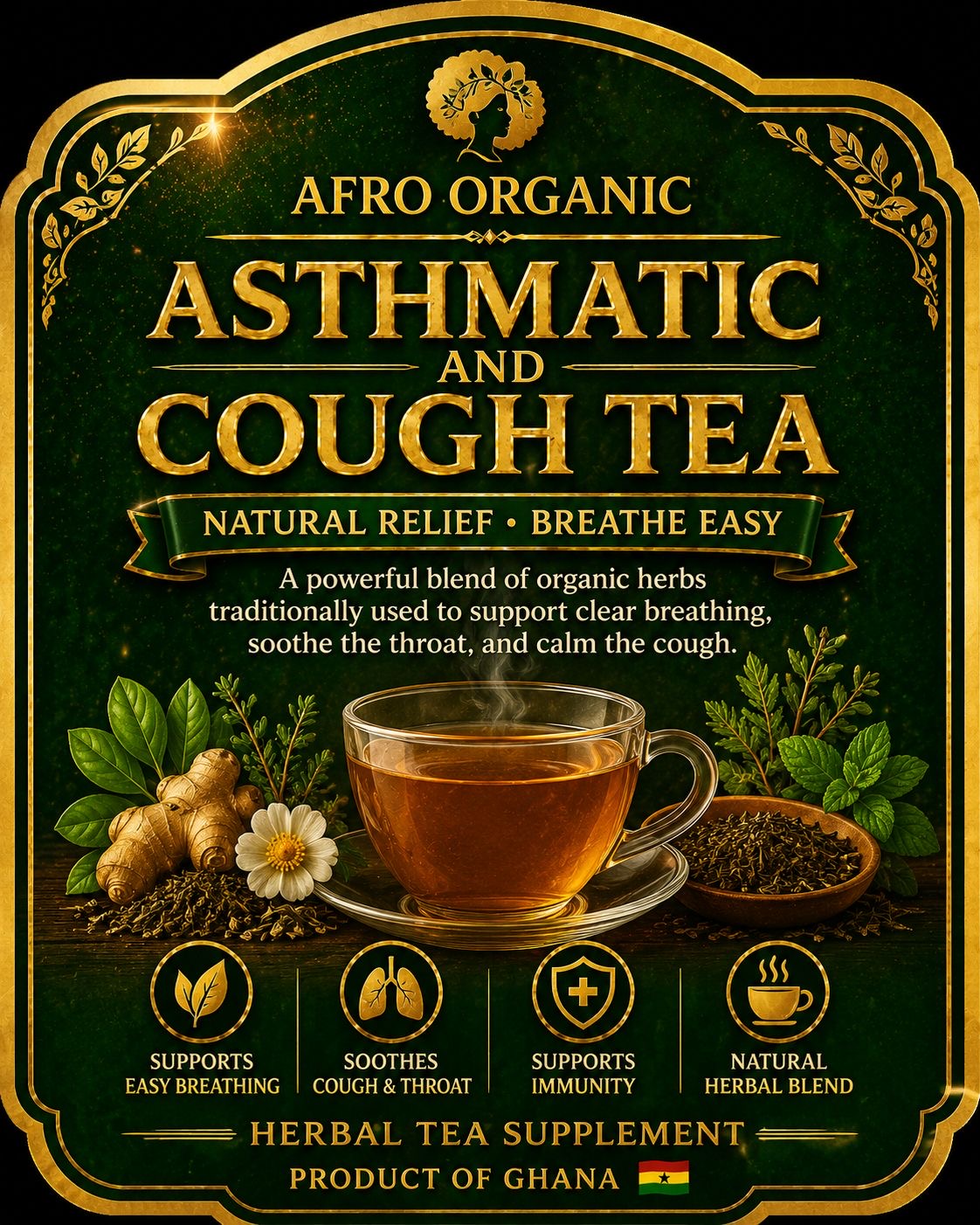 Afro Organic ASTHMATIC And Cough Tea